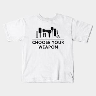 Barber - Choose you weapon Kids T-Shirt